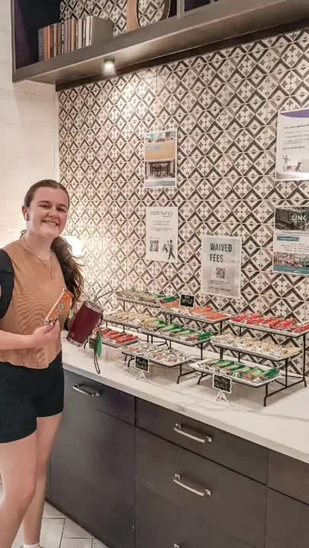 \u2728 Rise & shine! \u2728\nWe're serving up fresh vibes (and even fresher bites) at our brand-new Breakfast Bar, open weekdays from 10\u201312. \ud83e\udd50\u2615 For our launch, we're bringing you doughnuts + limited goodies you won't want to miss. Swing by, grab a bite, and start your day the tasty way! \ud83c\udf69\u2728